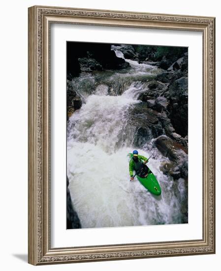 Kayaker Negotiates a Turn-Amy And Chuck Wiley/wales-Framed Photographic Print