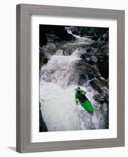 Kayaker Negotiates a Turn-Amy And Chuck Wiley/wales-Framed Photographic Print