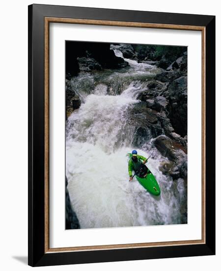 Kayaker Negotiates a Turn-Amy And Chuck Wiley/wales-Framed Photographic Print