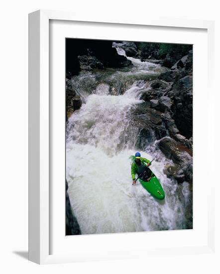 Kayaker Negotiates a Turn-Amy And Chuck Wiley/wales-Framed Photographic Print