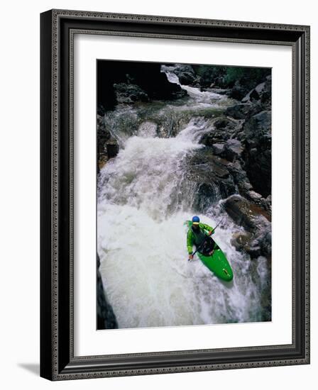 Kayaker Negotiates a Turn-Amy And Chuck Wiley/wales-Framed Photographic Print