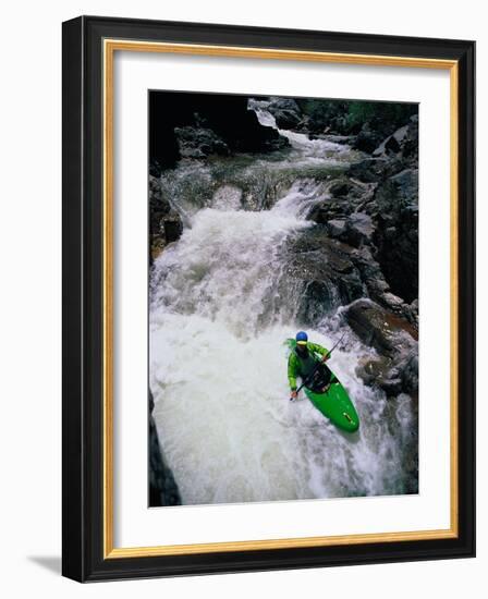 Kayaker Negotiates a Turn-Amy And Chuck Wiley/wales-Framed Photographic Print