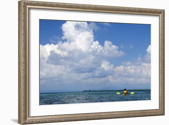 Kayaking around Barrier Reef, Southwater Cay, Belize-Cindy Miller Hopkins-Framed Photographic Print