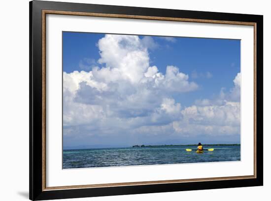Kayaking around Barrier Reef, Southwater Cay, Belize-Cindy Miller Hopkins-Framed Photographic Print