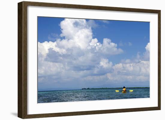 Kayaking around Barrier Reef, Southwater Cay, Belize-Cindy Miller Hopkins-Framed Photographic Print