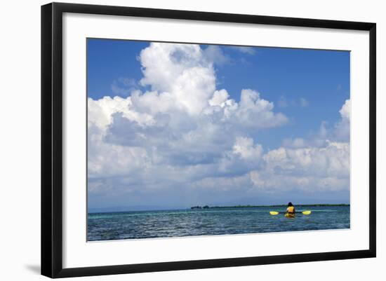 Kayaking around Barrier Reef, Southwater Cay, Belize-Cindy Miller Hopkins-Framed Photographic Print