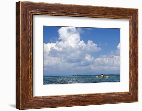 Kayaking around Barrier Reef, Southwater Cay, Belize-Cindy Miller Hopkins-Framed Photographic Print