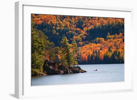 Kayaking in Algonquin Provincial Park, Ontario, Canada-Aivoges-Framed Photographic Print