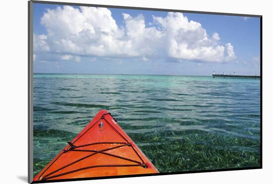 Kayaking in Clear Waters, Southwater Cay, Belize-Cindy Miller Hopkins-Mounted Photographic Print