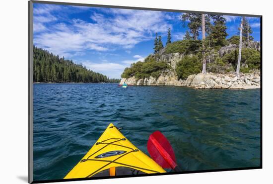 Kayaking in Emerald Bay, Emerald Bay State Park, Lake Tahoe, California, USA-Russ Bishop-Mounted Photographic Print