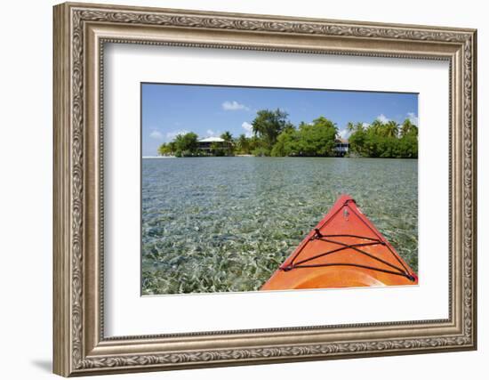 Kayaking in the Shallow Water, Southwater Cay, Stann Creek, Belize-Cindy Miller Hopkins-Framed Photographic Print