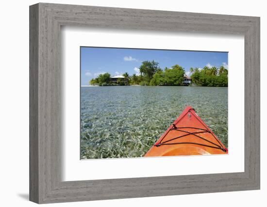 Kayaking in the Shallow Water, Southwater Cay, Stann Creek, Belize-Cindy Miller Hopkins-Framed Photographic Print