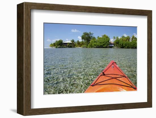 Kayaking in the Shallow Water, Southwater Cay, Stann Creek, Belize-Cindy Miller Hopkins-Framed Photographic Print