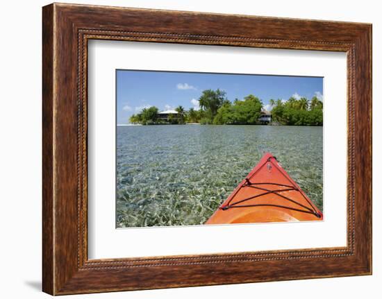 Kayaking in the Shallow Water, Southwater Cay, Stann Creek, Belize-Cindy Miller Hopkins-Framed Photographic Print