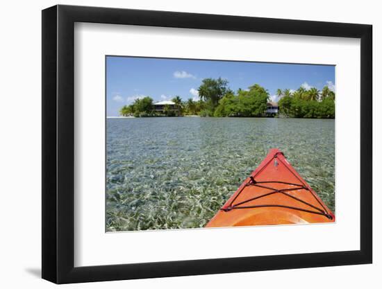 Kayaking in the Shallow Water, Southwater Cay, Stann Creek, Belize-Cindy Miller Hopkins-Framed Photographic Print