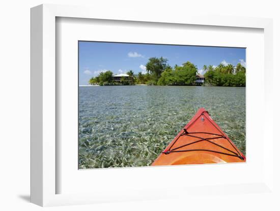 Kayaking in the Shallow Water, Southwater Cay, Stann Creek, Belize-Cindy Miller Hopkins-Framed Photographic Print