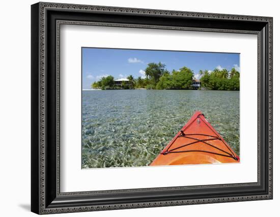 Kayaking in the Shallow Water, Southwater Cay, Stann Creek, Belize-Cindy Miller Hopkins-Framed Photographic Print