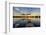Kayaking into sunset rays on McWennger Slough, Kalispell, Montana, USA-Chuck Haney-Framed Photographic Print