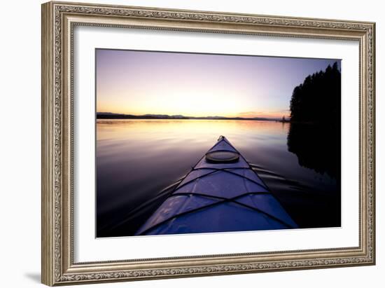 Kayaking Jackson Lake In Grand Teton National Park, WY-Justin Bailie-Framed Photographic Print