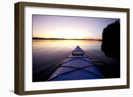 Kayaking Jackson Lake In Grand Teton National Park, WY-Justin Bailie-Framed Photographic Print