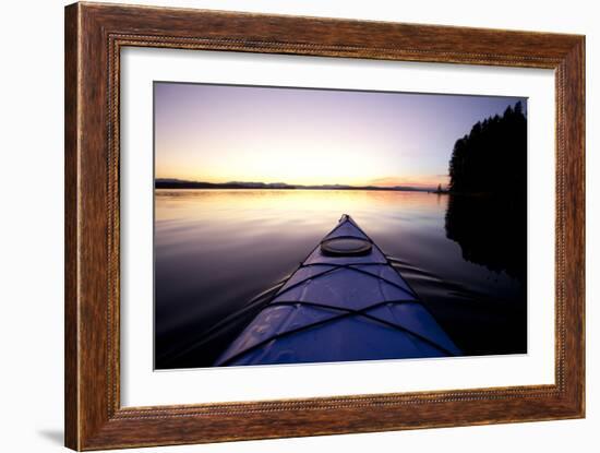 Kayaking Jackson Lake In Grand Teton National Park, WY-Justin Bailie-Framed Photographic Print