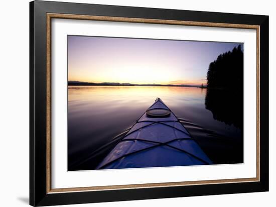 Kayaking Jackson Lake In Grand Teton National Park, WY-Justin Bailie-Framed Photographic Print