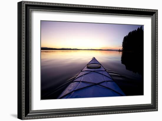 Kayaking Jackson Lake In Grand Teton National Park, WY-Justin Bailie-Framed Photographic Print