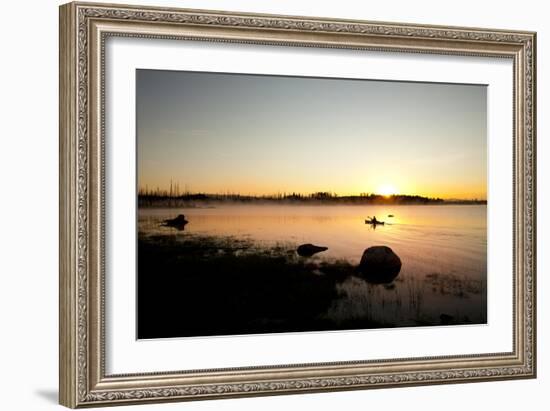 Kayaking Jackson Lake In Grand Teton National Park, WY-Justin Bailie-Framed Photographic Print