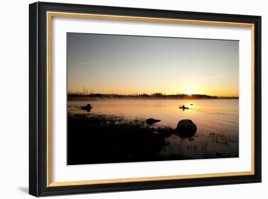 Kayaking Jackson Lake In Grand Teton National Park, WY-Justin Bailie-Framed Photographic Print