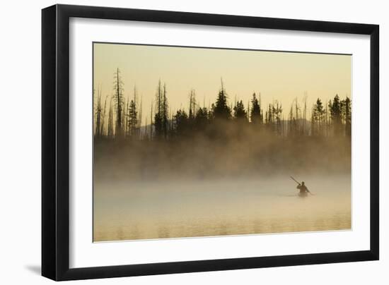 Kayaking Jackson Lake In Grand Teton National Park, WY-Justin Bailie-Framed Photographic Print