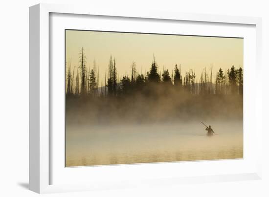 Kayaking Jackson Lake In Grand Teton National Park, WY-Justin Bailie-Framed Photographic Print