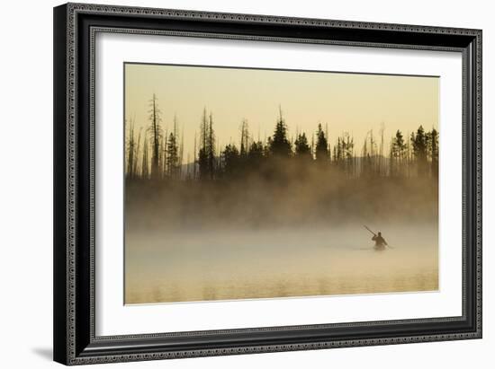 Kayaking Jackson Lake In Grand Teton National Park, WY-Justin Bailie-Framed Photographic Print