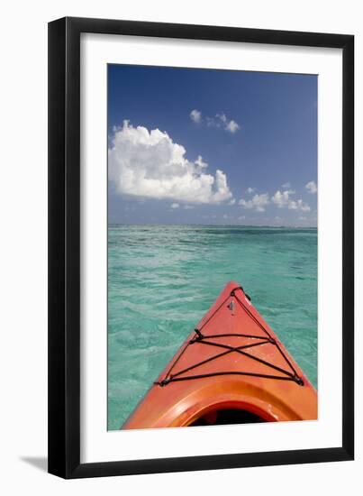 Kayaking Off the Coast, Southwater Cay, Belize-Cindy Miller Hopkins-Framed Photographic Print