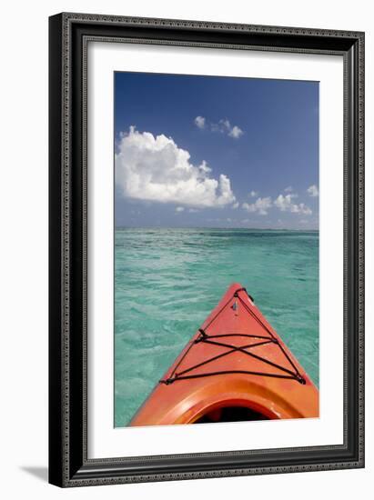 Kayaking Off the Coast, Southwater Cay, Belize-Cindy Miller Hopkins-Framed Photographic Print