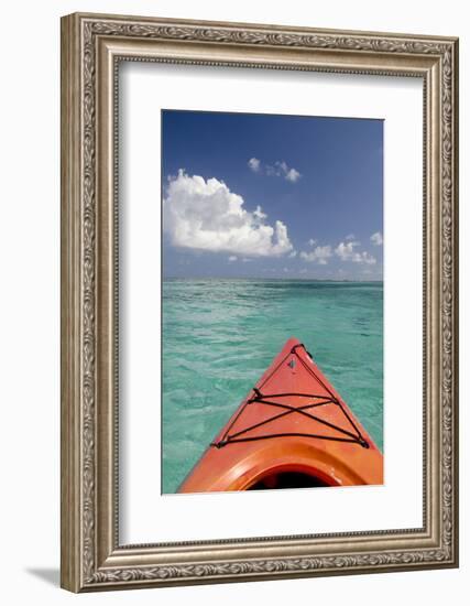 Kayaking Off the Coast, Southwater Cay, Belize-Cindy Miller Hopkins-Framed Photographic Print