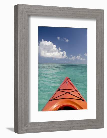 Kayaking Off the Coast, Southwater Cay, Belize-Cindy Miller Hopkins-Framed Photographic Print