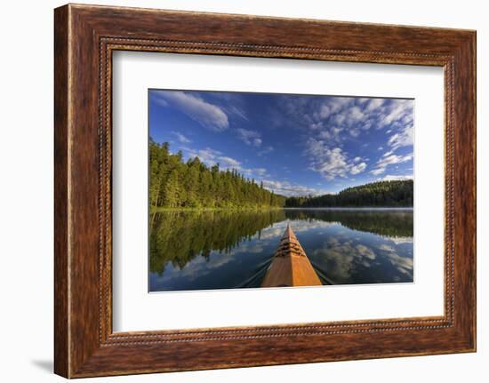 Kayaking on Beaver Lake in the Stillwater State Forest Near Whitefish, Montana, Usa-Chuck Haney-Framed Photographic Print