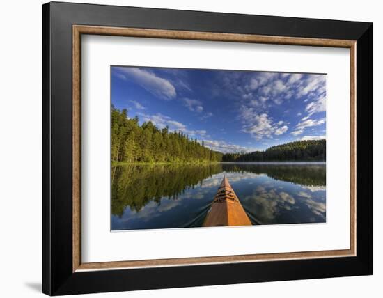 Kayaking on Beaver Lake in the Stillwater State Forest Near Whitefish, Montana, Usa-Chuck Haney-Framed Photographic Print