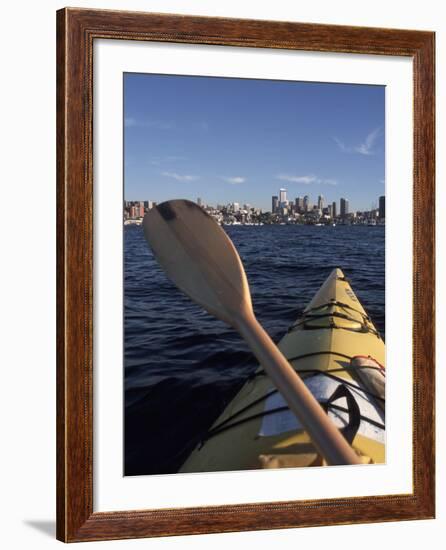 Kayaking on Lake Union, Seattle, Washington, USA-Connie Ricca-Framed Photographic Print