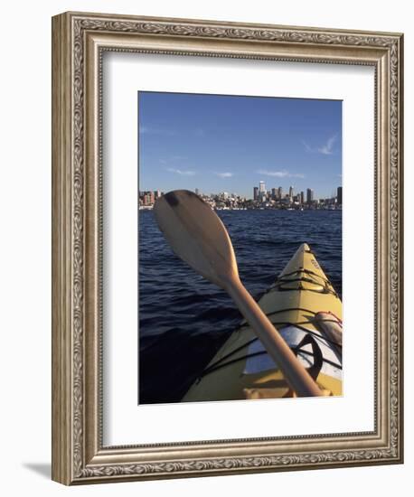 Kayaking on Lake Union, Seattle, Washington, USA-Connie Ricca-Framed Photographic Print