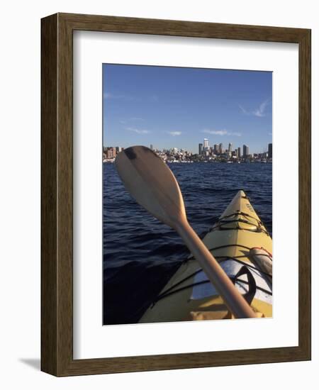 Kayaking on Lake Union, Seattle, Washington, USA-Connie Ricca-Framed Photographic Print