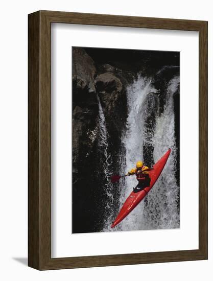 Kayaking over a Waterfall-DLILLC-Framed Photographic Print