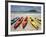 Kayaks on Beach, Hahei, Coromandel Peninsula, North Island, New Zealand-David Wall-Framed Photographic Print