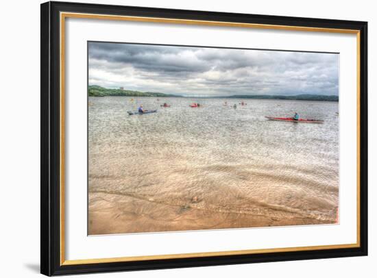 Kayaks on the Hudson-Robert Goldwitz-Framed Photographic Print