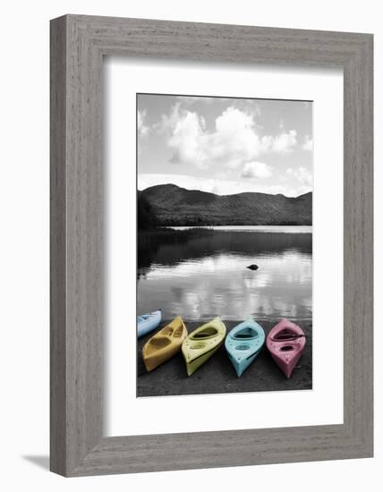 Kayaks Pastels 4-Suzanne Foschino-Framed Photographic Print