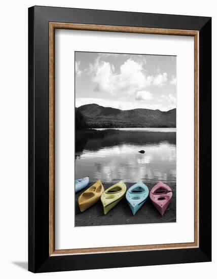 Kayaks Pastels 4-Suzanne Foschino-Framed Photographic Print