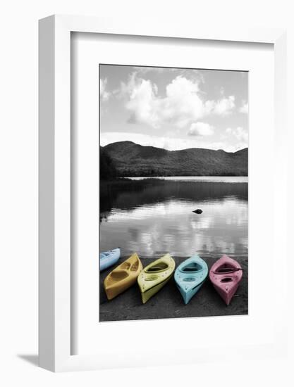 Kayaks Pastels 4-Suzanne Foschino-Framed Photographic Print