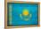 Kazakhstan Flag Design with Wood Patterning - Flags of the World Series-Philippe Hugonnard-Framed Stretched Canvas