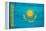 Kazakhstan Flag Design with Wood Patterning - Flags of the World Series-Philippe Hugonnard-Framed Stretched Canvas