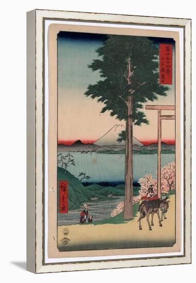 Kazusa Kanozan-Utagawa Hiroshige-Framed Premier Image Canvas